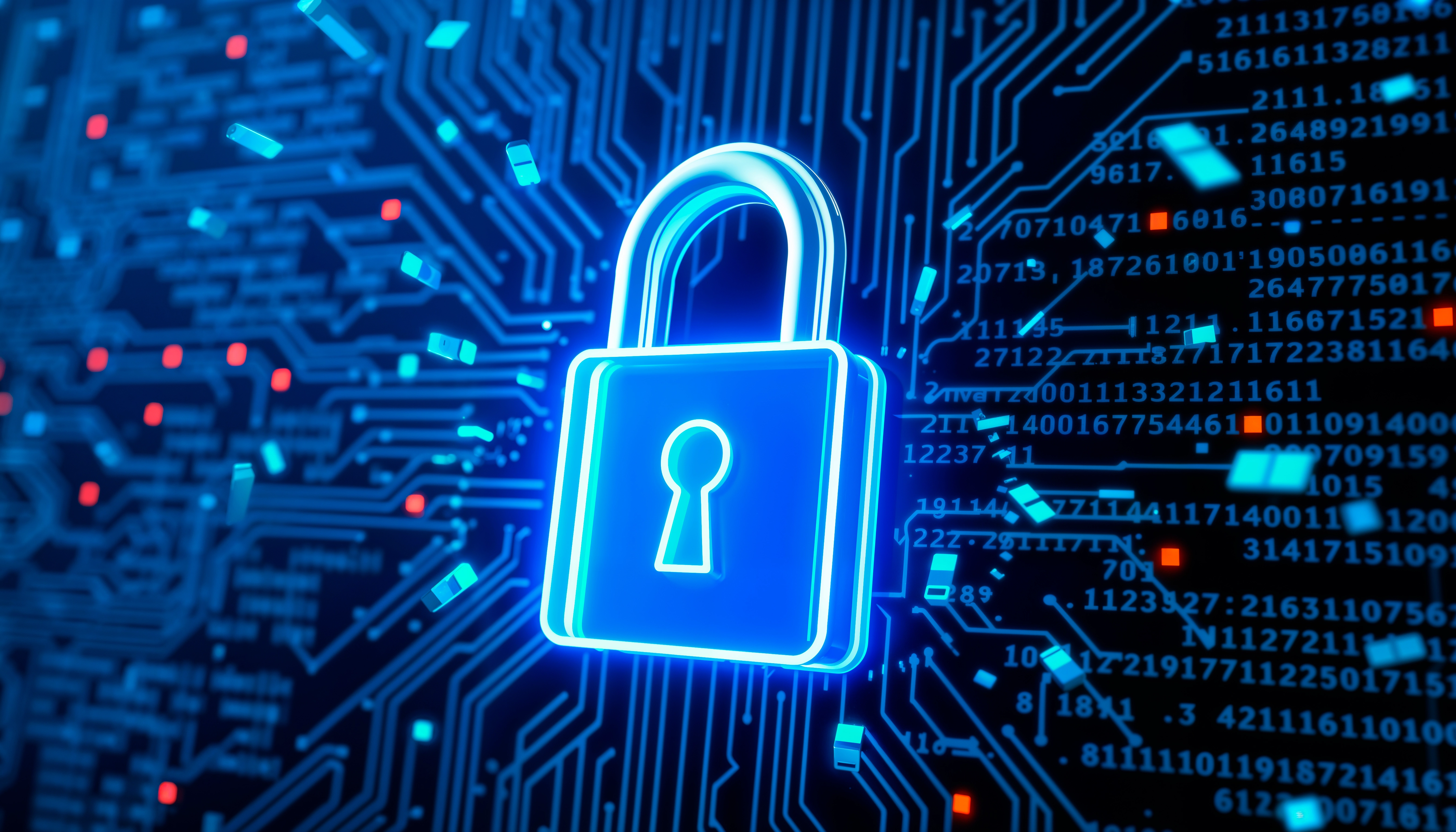 Cybersecurity protection illustration